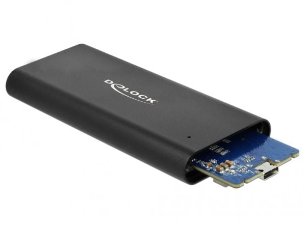 DeLOCK 42614, SSD-kotelo, M.2, 10 Gbit/s, USB-liitettävyys, Musta