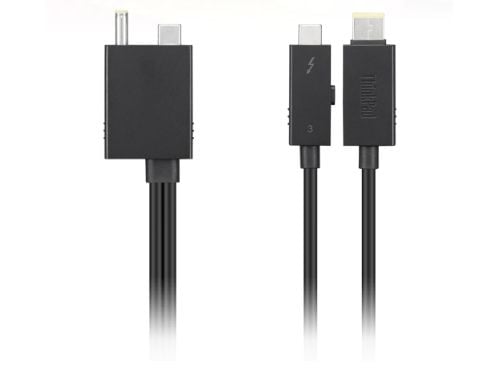 Lenovo Split Kabel - Thunderbolt kabel (han) (han) - Thunderbolt 3 - 67 cm - sort - CRU