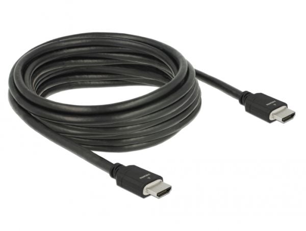Delock - HDMI-kabel - HDMI hann til HDMI hann - 5 m - trippel beskyttelse - svart - støtte for Dolby DTS-HD Master Audio, støtte for Dolby TrueHD