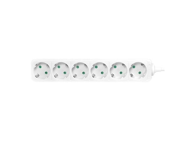 LogiLink LPS238, 1,5 m, Sisätila, IP20, Valkoinen, 6 AC-pistorasia(a), 250 V
