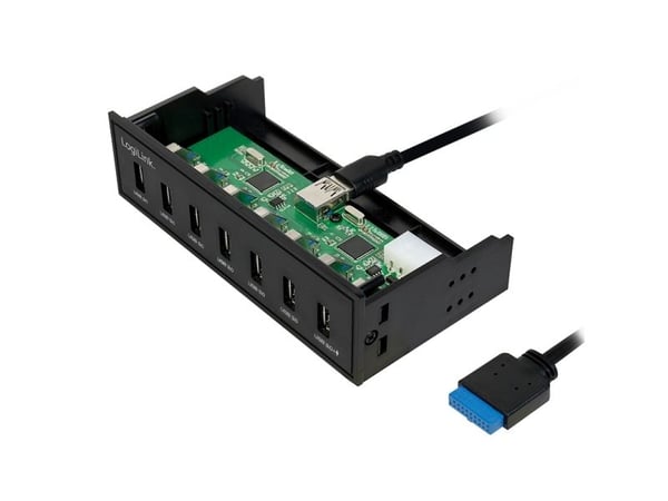 LogiLink UA0342, Sort, 5.25", 5000 Mbit/s, 148 mm, 78 mm, 42 mm