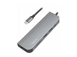LogiLink UA0343, USB 3.2 Gen 1 (3.1 Gen 1) Type-C, Gjuten aluminium, MicroSD (TransFlash), SD, HDMI, USB 3.2 Gen 1 (3.1 Gen 1) Type-A, USB 3.2 Gen ...