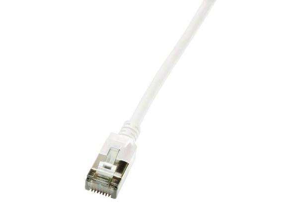LogiLink Ultraflex SlimLine - Koblingskabel - RJ-45 (hann) til RJ-45 (hann) - 1 m - 3.8 mm - shielded PIMF - CAT 6a - med støvel, halogenfri, forms...