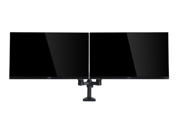 AOC AD110D0 - Monteringssats - justerbar arm - för 2 LCD-bildskärmar - aluminiumlegering - skärmstorlek: upp till 27 tum - disk-monteringsbar