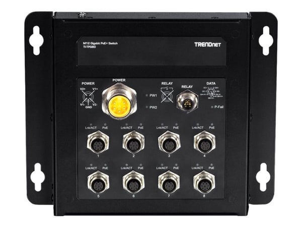 TRENDnet TI-TPG80 - Switch - ikke-styrt - 8 x 100/1000/10000 + 1 x delt Gigabit SFP + 1 x SFP - veggmonterbar - DC-strøm - TAA-samsvar