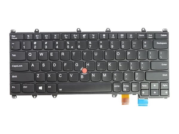 Chicony - Erstatningstastatur for bærbar PC - med Trackpoint - bakbelysning - QWERTY - US International - FRU