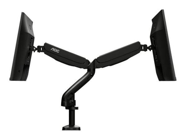 AOC AD110D0 - Monteringssats - justerbar arm - för 2 LCD-bildskärmar - aluminiumlegering - skärmstorlek: upp till 27 tum - disk-monteringsbar
