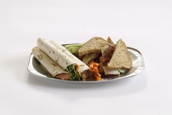 Cateringfad, Plus Pack, Oval 351 x 243 x 21 mm, aluminium, aluminium SMALL, pakke a 10 stk Fødevareg