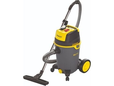 Stanley SXVC25PTDE, Torr&våt, Svart, Gul, Knappar, 25 l, 4 hjul, AC