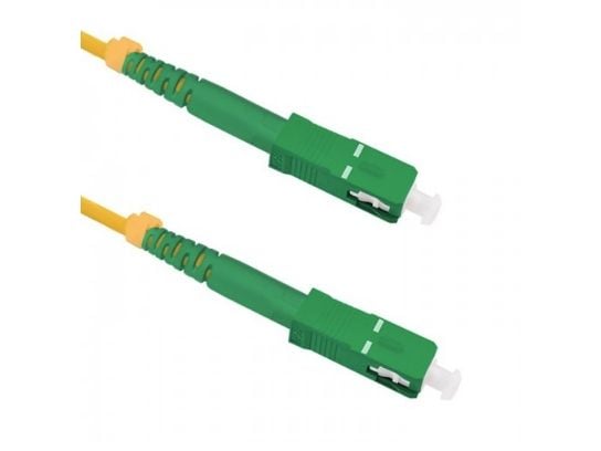 Qoltec Simplex - Koblingskabel - SC/APC-enkeltmodus (hann) til SC/APC-enkeltmodus (hann) - 1 m - fiberoptisk - simpleks - 9 / 125 micron - G.652D -...