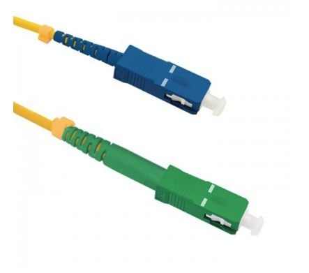 Qoltec Simplex - Koblingskabel - SC/APC-enkeltmodus (hann) til SC/UPC-enkeltmodus (hann) - 3 m - fiberoptisk - simpleks - 9 / 125 micron - G.652D -...
