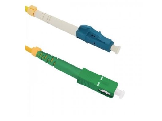 Qoltec - Koblingskabel - LC/UPC-enkeltmodus (hann) til SC/APC-enkeltmodus (hann) - 2 m - fiberoptisk - simpleks - 9 / 125 micron - G.652D - halogenfri