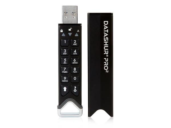 iStorage datAshur Pro2 - USB-flashstasjon - kryptert - 64 GB - USB 3.2 Gen 1 - FIPS 140-2 Level 3