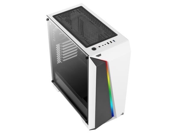 AeroCool Cylon Pro - Tempered Glass Edition - tower - ATX - sidepanel med vindu (herdet glass) - ingen strømforsyning (ATX) - hvit - USB/lyd