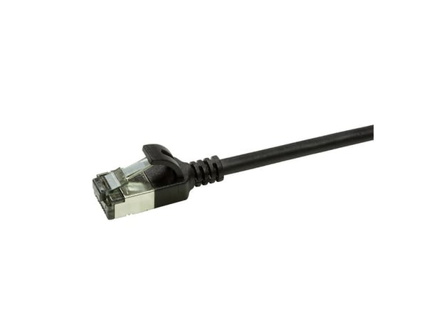 LogiLink SlimLine - Patch-kabel - RJ-45 (hane) till RJ-45 (hane) - 5 m - SSTP, PiMF - CAT 6a - startad, halogenfri, formpressad, hakfri - svart, RA...