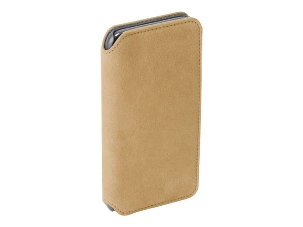 Krusell Broby - Flipdeksel for mobiltelefon - premium semsket skinn - cognac - for Apple iPhone XS Max
