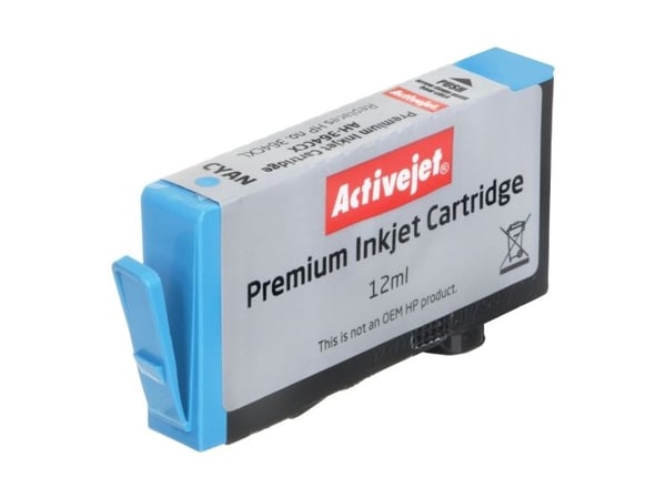 Activejet AH-364CCX, Korkea (XL) värintuotto, Syaani, Väripohjainen muste, 12 ml, 1 kpl, Kertapakkaus