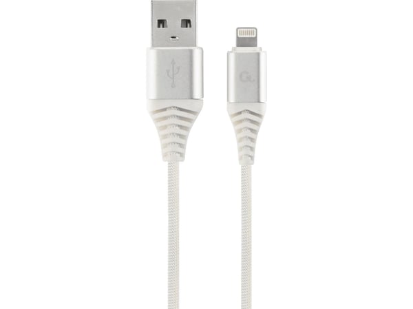 Cablexpert Premium - Lightning-kabel - USB hann til Lightning hann - 1 m - hvit, sølv