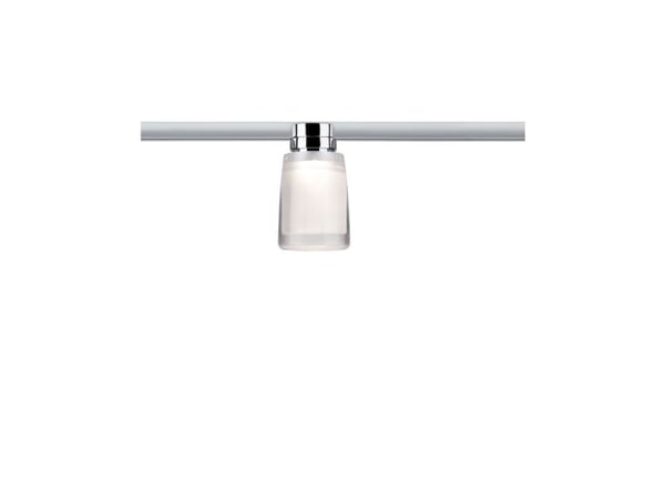 Paulmann 955.01, Spotlight på skinne, 1 ampuller, LED, 2700 K, 400 lm, Kromfarget, Gjennomsiktig, Hvit