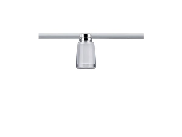 Paulmann 955.01, Spotlight på skinne, 1 ampuller, LED, 2700 K, 400 lm, Kromfarget, Gjennomsiktig, Hvit