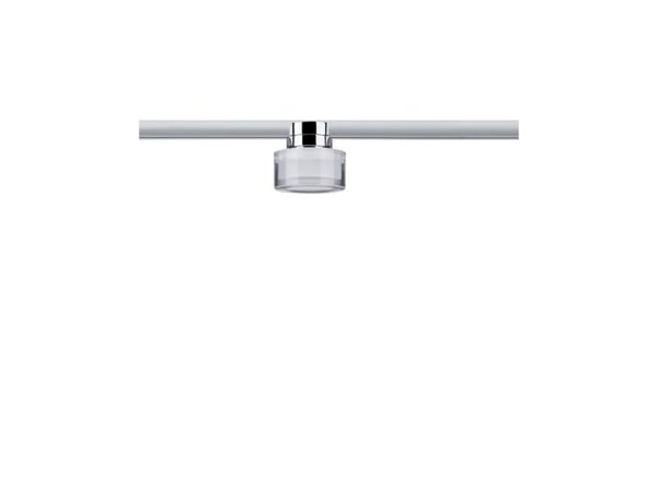 Paulmann 955.02, Spotlight på skinne, 1 ampuller, LED, 2700 K, 400 lm, Kromfarget, Gjennomsiktig, Hvit
