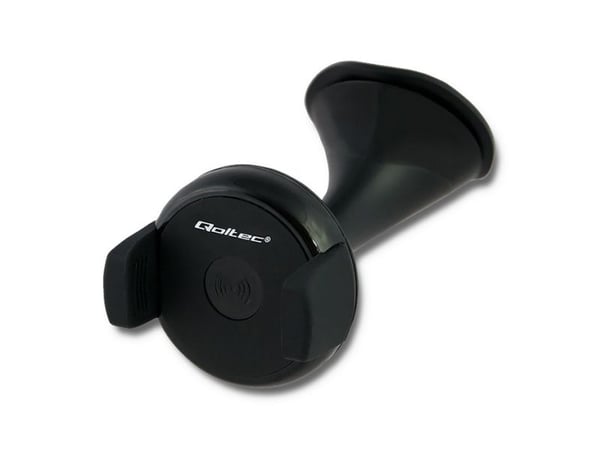 Qoltec 51226, Auto, USB, 5 V, Langaton lataaminen, Musta