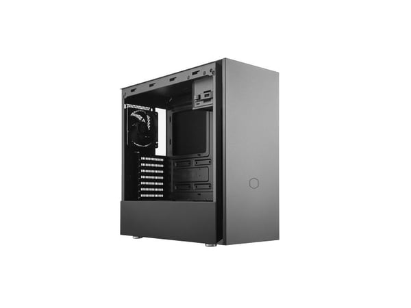 Cooler Master Silencio S600 - Seamless Tempered Glass - tower - ATX - sidepanel med vindu (herdet glass) - ingen strømforsyning (ATX / PS/2) - svar...