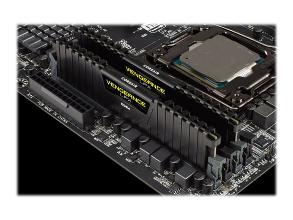 CORSAIR Vengeance LPX - DDR4 - sett - 16 GB: 2 x 8 GB - DIMM 288-pin - 3200 MT/s / PC4-25600 - CL16 - 1.35 V - ikke-bufret - ikke-ECC - svart