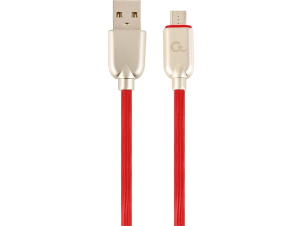 Cablexpert Premium - USB-kabel - Micro-USB type B (hann) til USB (hann) - USB 2.0 - 2.1 A - 1 m - rød