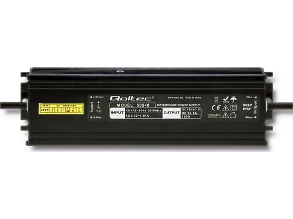 Qoltec - LED-ohjain - 150 Watt - 12,5 A
