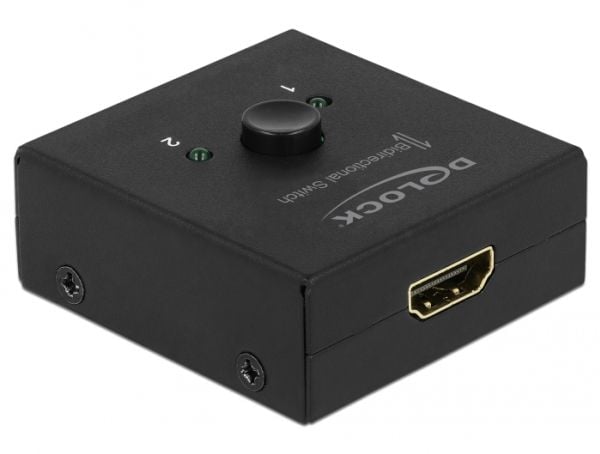 Delock HDMI 2 - 1 bidirectional 4K 60 Hz compact - Retail Box - video/audio switch - 2 x HDMI - stasjonær