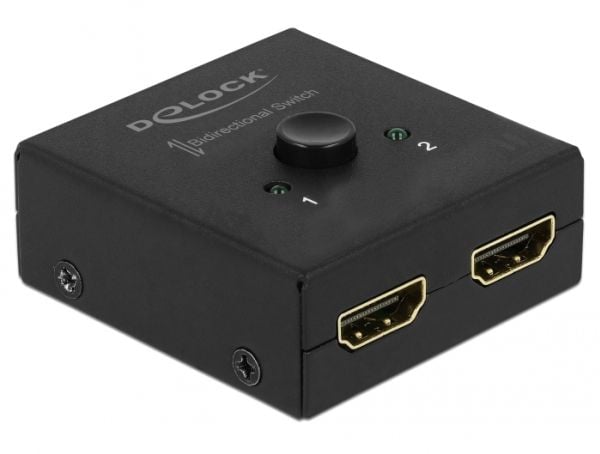 Delock HDMI 2 - 1 bidirectional 4K 60 Hz compact - Retail Box - video/audio switch - 2 x HDMI - stasjonær