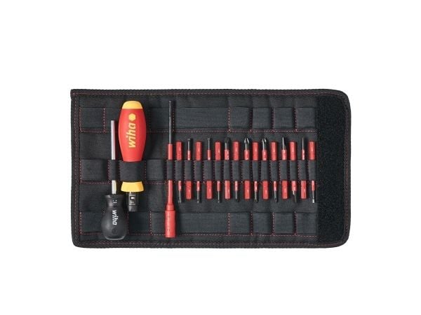 Wiha TorqueVario-S electric 2872 - Torque screwdriver with bit set - isolert - 0.8 - 5 N·m - inn folding bag