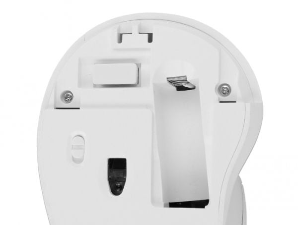 Delock Ergonomic - Vertikal mus - ergonomisk - høyrehendt - optisk - 6 knapper - trådløs - 2.4 GHz - USB trådløs mottaker - hvit - løsvekt