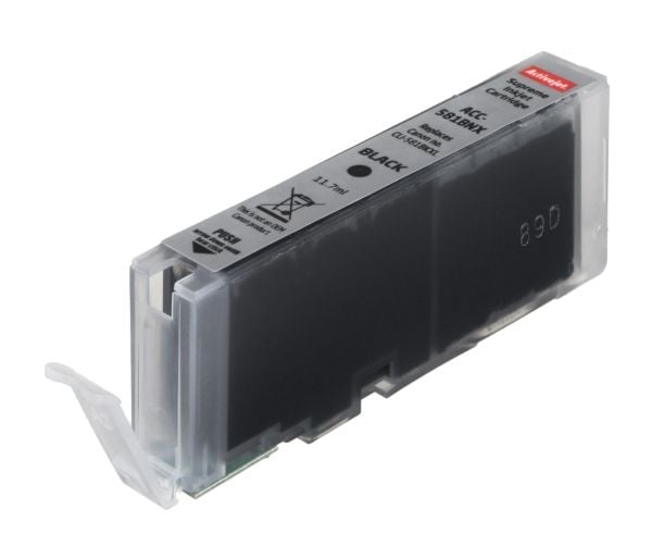 Activejet ACC-581BNX, Høyt (XL) utbytte, Svart, Fargestoffbasert blekk, 11,7 ml, 1 stykker, Enkeltpakke