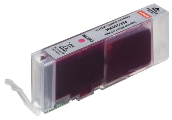Activejet ACC-551MN, Korkea (XL) värintuotto, Magenta, Väripohjainen muste, 15 ml, 1 kpl, Kertapakkaus