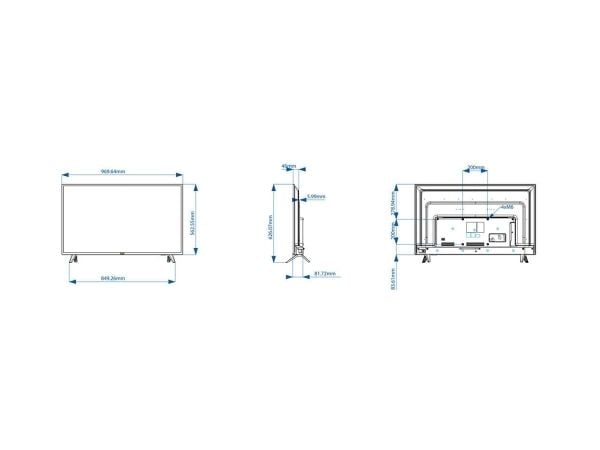 Philips 43HFL4014 - 43" Diagonalklasse Professional PrimeSuite LED-bakgrunnsbelyst LCD TV - hotell / reiseliv - Smart TV 1920 x 1080 - direktebelys...