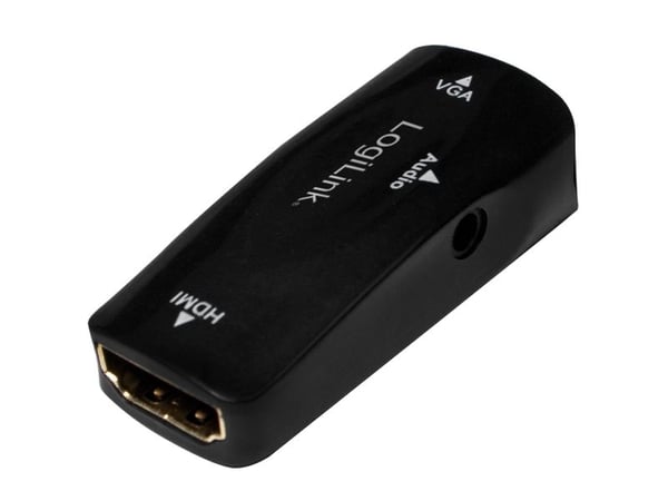 LogiLink CV0108, Sort, RoHS, CE, 1080p, HDMI, VGA/3.5 mm, 22 mm