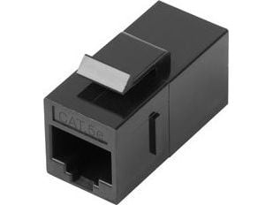 Lanberg - Keystone-kopler - RJ-45 (hunn) til RJ-45 (hunn) - UTP - CAT 5e - svart