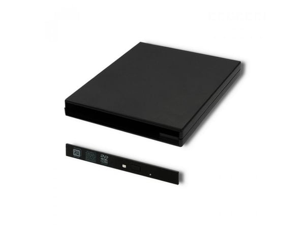 Qoltec housing/pocket for CD/DVD SATA optical drive | USB2.0 | 9.5mm