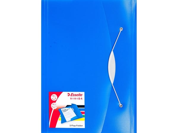 Esselte Vivida läppäkansio PP A4, A4, Polypropeeni (PP), Sininen, 150 arkkia, 233 mm, 8 mm