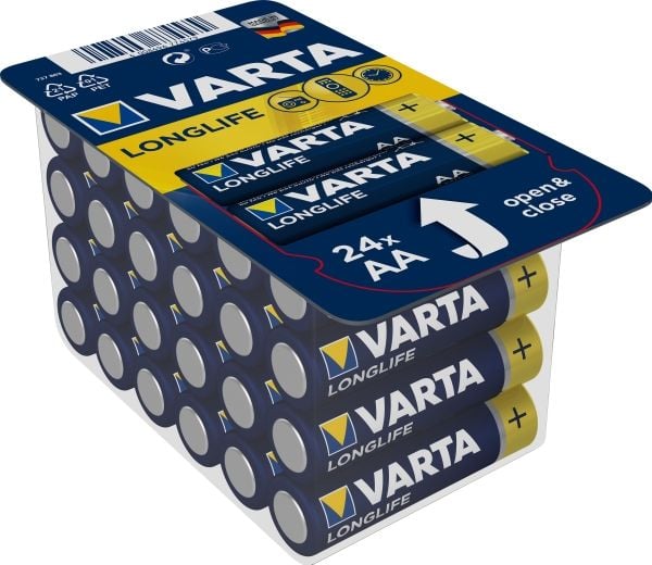 Varta Longlife - Batteri 24 x AA / LR6 - alkalisk mangan - 2750 mAh