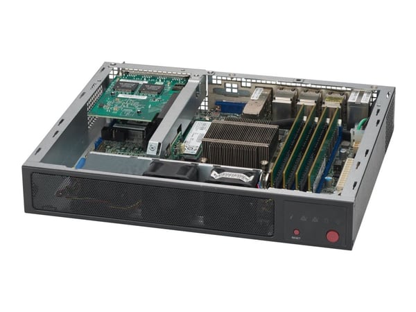 Supermicro SCE300 - Rackmonterbar 1U - FlexATX - svart