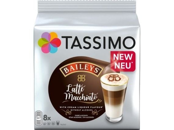 TASSIMO Baileys Latte Macchiato, Kaffekapsel, Latte macchiato, T DISC, 8 koppar, Baileys