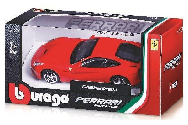 BBURAGO Ferrary R&amp;P 1:43, Sportsbil malli, Formonterede, 1:43, Ferrari F12berlinetta, 1 stk, CE