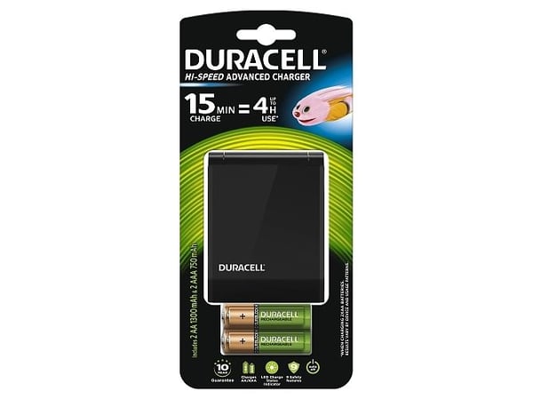Duracell CEF27 - 0,75 t batterilader - (for 4xAA/AAA) 4 x AA / AAA - NiMH