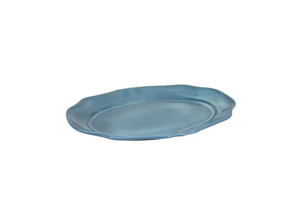 Serveringsfat Tina BLUE TINA - Large (38x27x3,5 cm) - steingods - blå