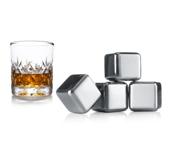 Vacu Vin Rustfritt stål - Whisky, Boks, 4 stykker