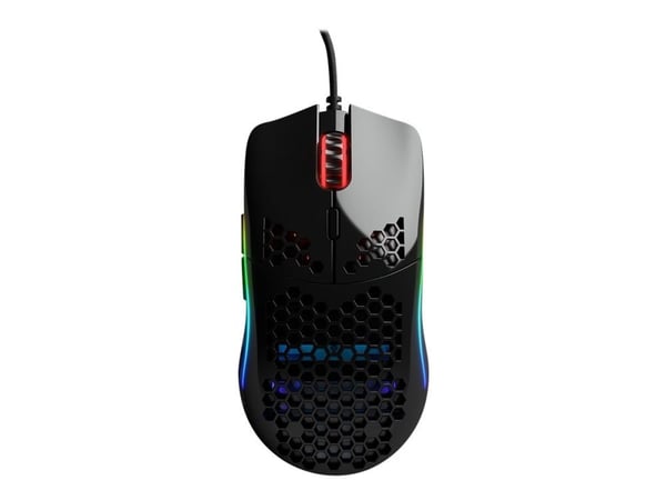Glorious Model O - (Small) - Glossy Black - Gaming Mus - Optisk - 6 knapper - 12000 DPI - Sort m. RGB