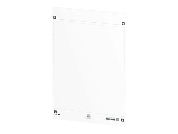 Oxford SmartChart - Arktavlepapir - 600 x 800 mm - 20 ark - hvit - vanlig - 6 hull